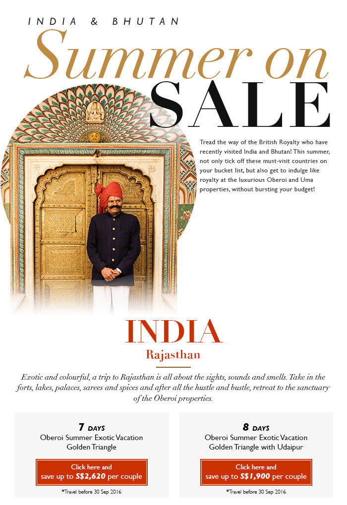 Oberoi Summer Exotic Vacation- Golden Triangle